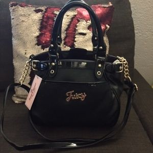 Juicy Couture Lg Black "Violet" Satchel Crossbody